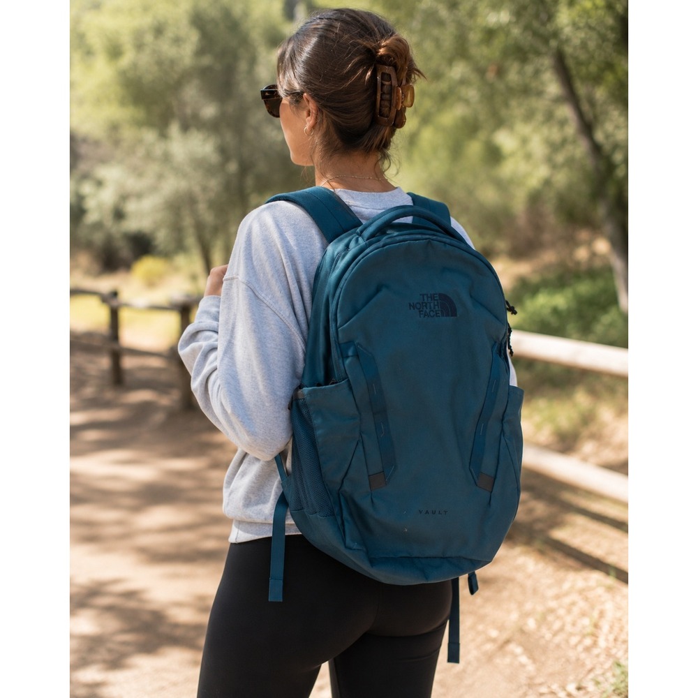 The North Face Vault Backpack Blue Teal FlexVent Laptop School Travel Daypack